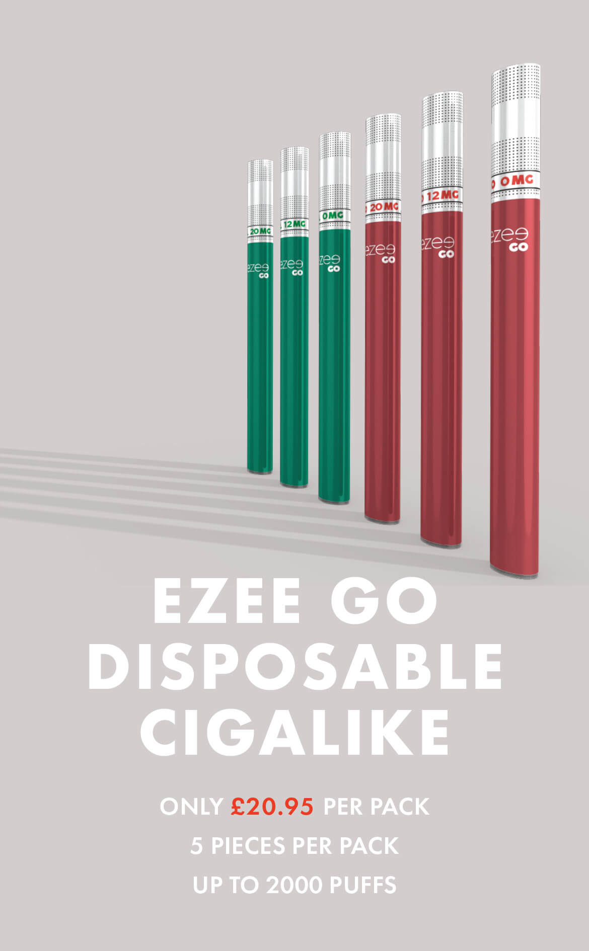 disposable cigalike vape e-cigarette e-cig no nicotine free tobacco menthol