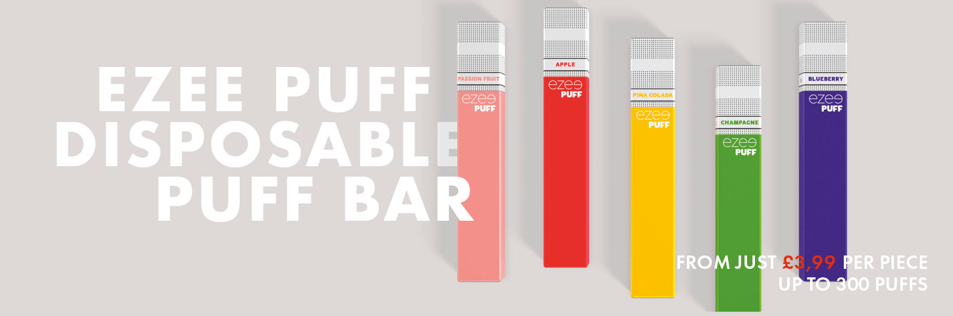 ezee puff disposable vape e-cigarette 300 puff nicotine free