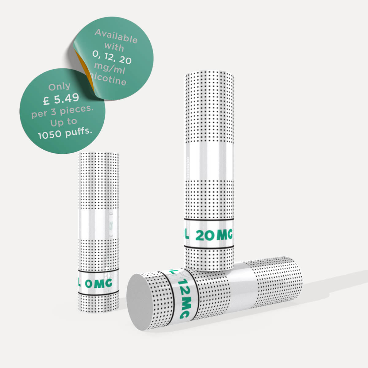 Disposable menthol Cartridges (Refills) cigalike nicotine