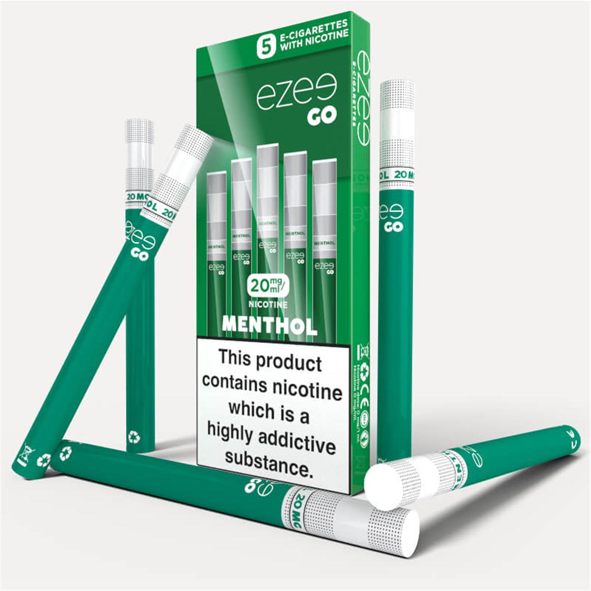 ezee go disposable e-cigarette menthol flavor 3 nicotine strengths