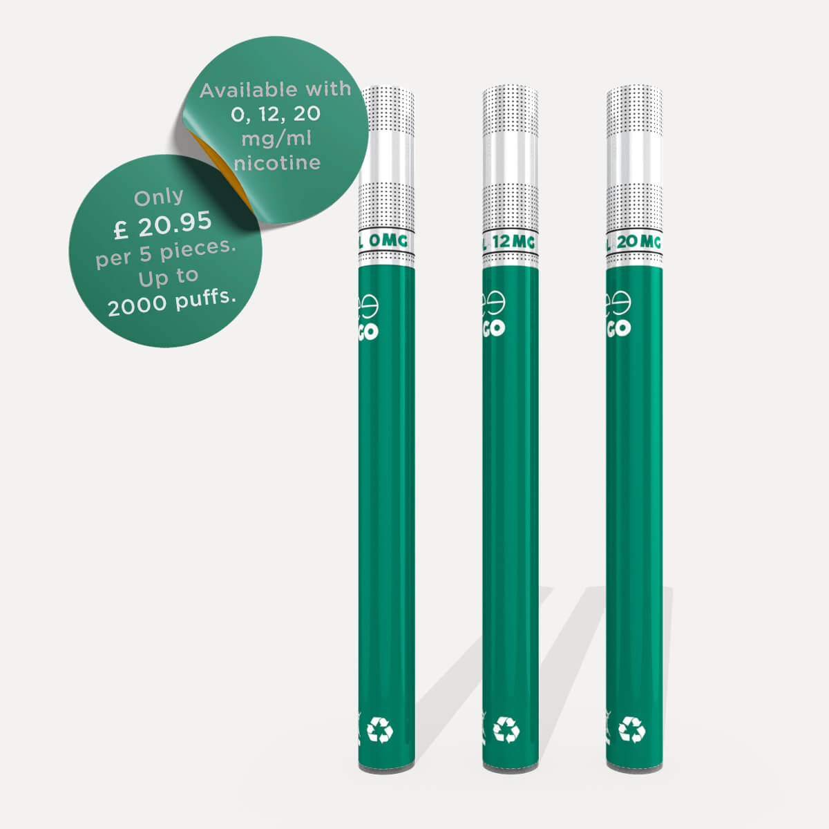 Ezee Go Disposable Vape that look like cigarettes Menthol nicotine and nicotine free