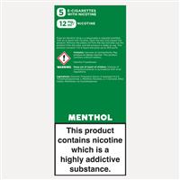 Ezee Go Disposable E-cigarette Menthol 12mg 5pcs