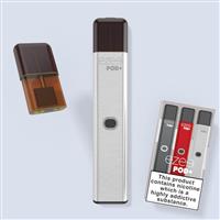 disposable vape pod starter kit ezee pod+ menthol silver color flavor nicotine 12mg nicotine